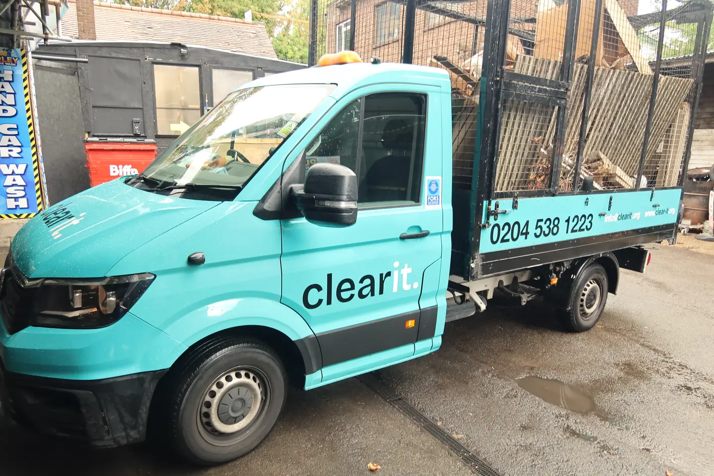 Clear It van; company vehicle photograph.
